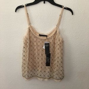 A&F Women’s Beaded Cami, XS, NEW with Tags